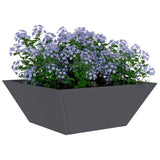 Garden Bowl Planter 5 pcs Anthracite 40 x 40 x 15 cm Steel