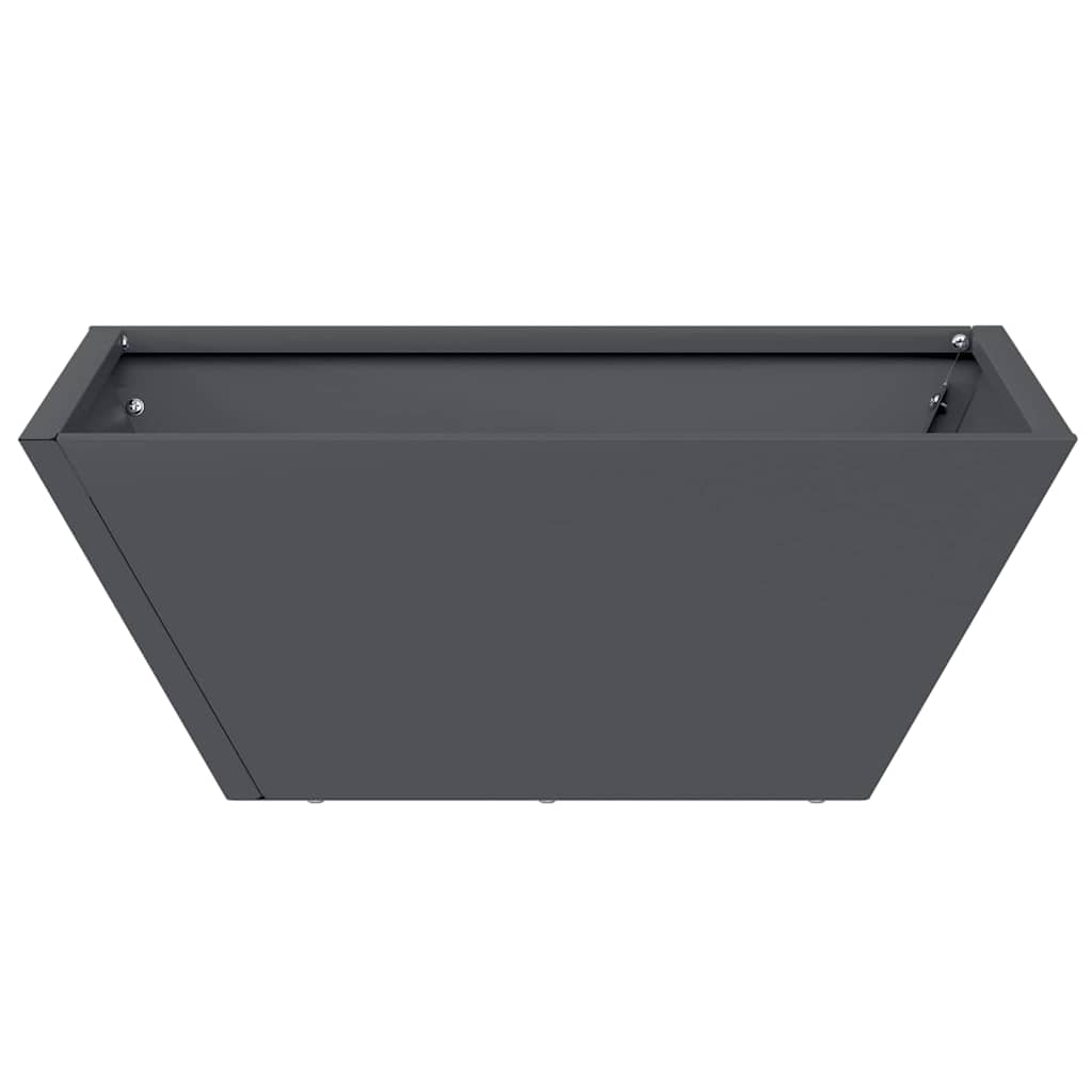 Garden Bowl Planter 5 pcs Anthracite 40 x 40 x 15 cm Steel