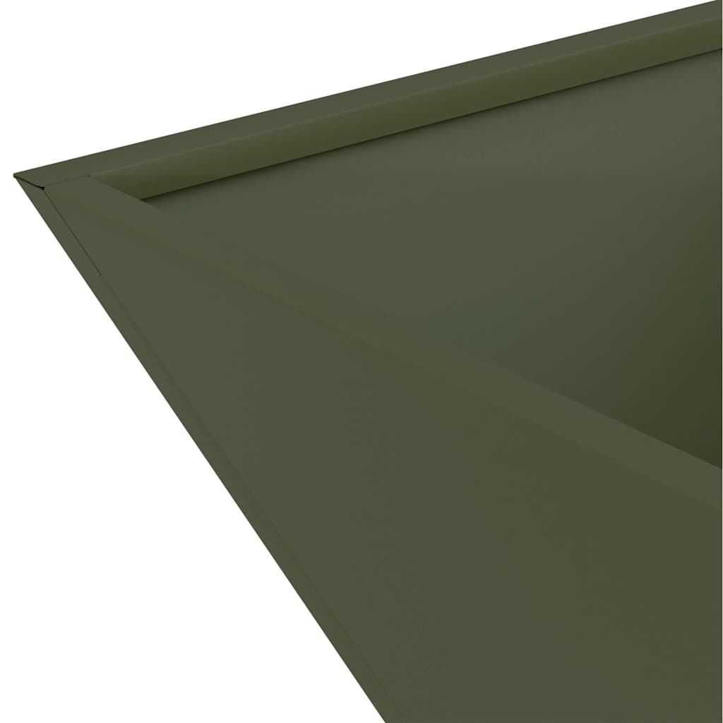 Garden Bowl Planter Olive green 40 x 40 x 15 cm Steel