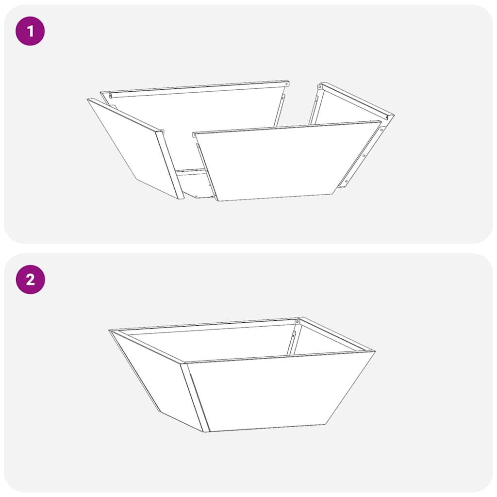 Garden Bowl Planter Olive green 40 x 40 x 15 cm Steel