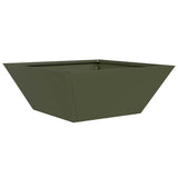 Garden Bowl Planter Olive green 40 x 40 x 15 cm Steel