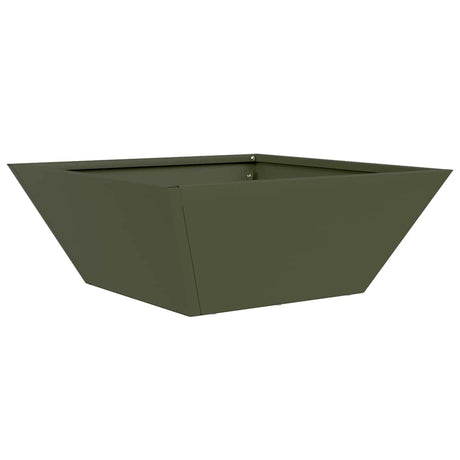 Garden Bowl Planter Olive green 40 x 40 x 15 cm Steel