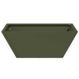 Garden Bowl Planter Olive green 40 x 40 x 15 cm Steel