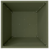 Garden Bowl Planter Olive green 40 x 40 x 15 cm Steel