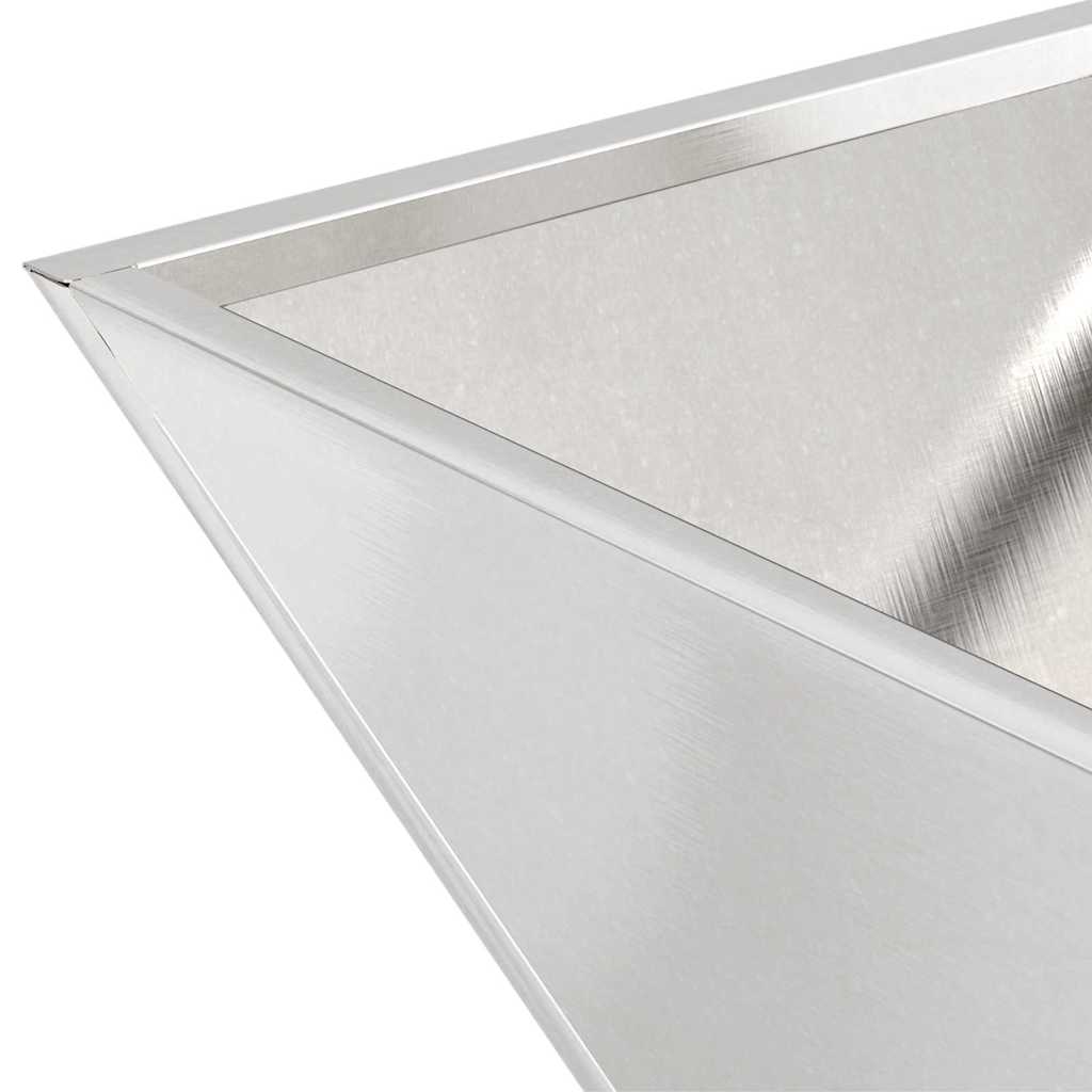 Garden Bowl Planter Silver 40 x 40 x 15 cm Stainless steel