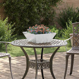 Garden Bowl Planter Silver 40 x 40 x 15 cm Stainless steel