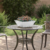 Garden Bowl Planter 5 pcs Silver 40 x 40 x 15 cm