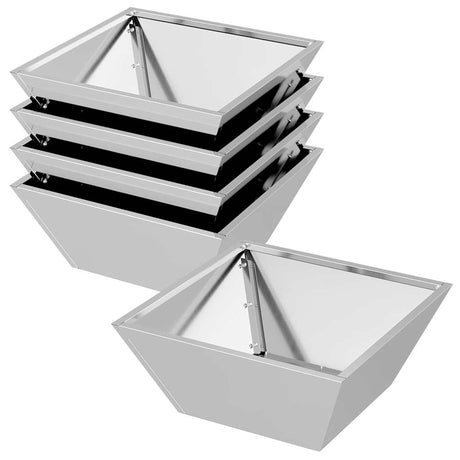 Garden Bowl Planter 5 pcs Silver 40 x 40 x 15 cm