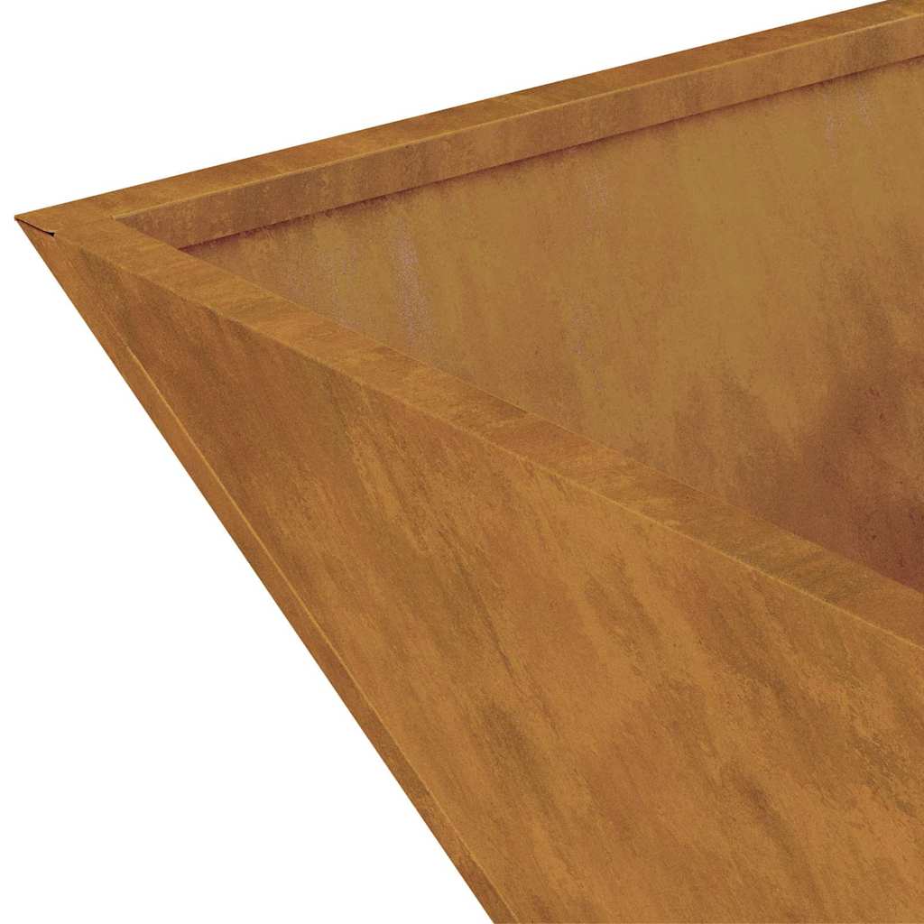 Garden Bowl Planter Rusty 40 x 40 x 15 cm Weathering steel