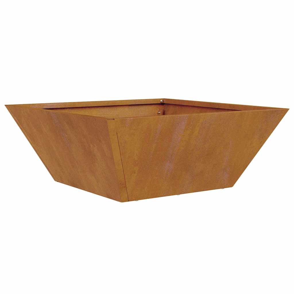 Garden Bowl Planter Rusty 40 x 40 x 15 cm Weathering steel