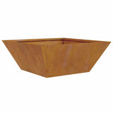 Garden Bowl Planter Rusty 40 x 40 x 15 cm Weathering steel