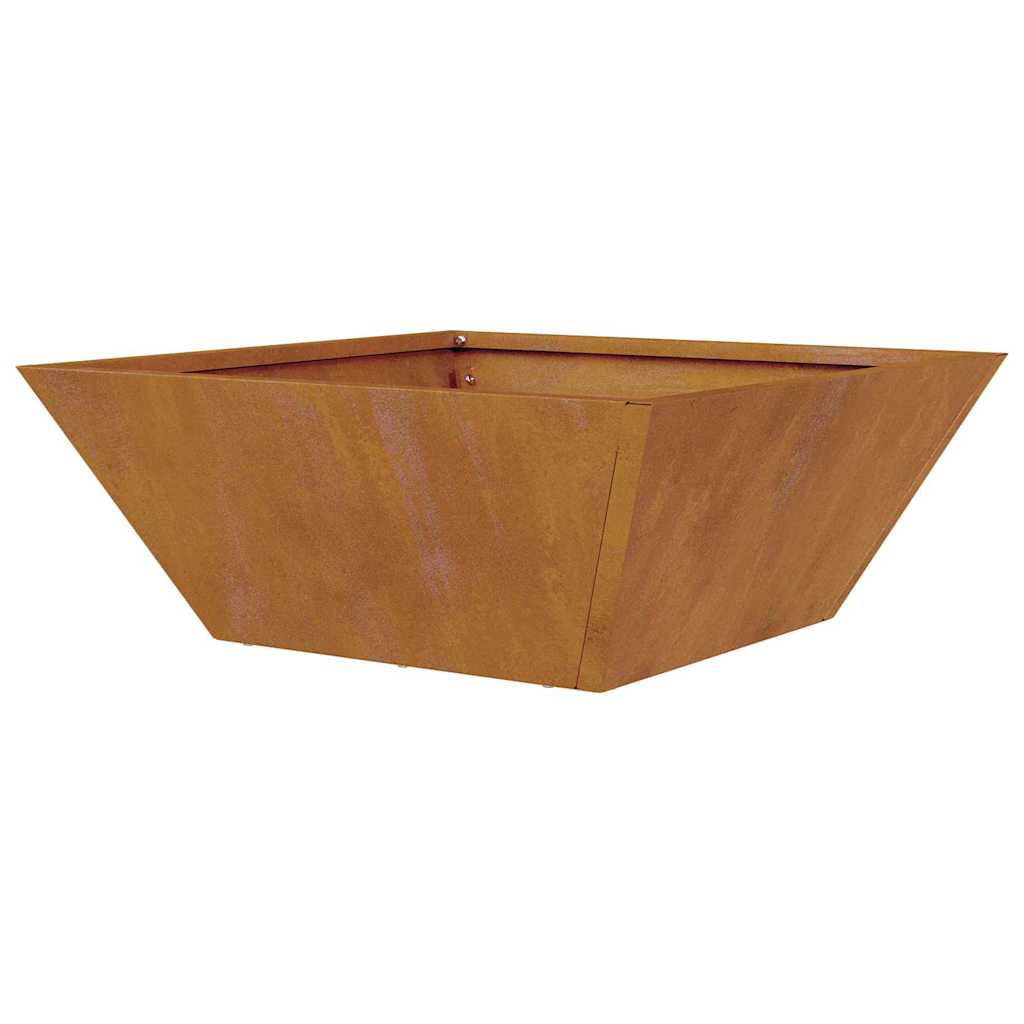 Garden Bowl Planter Rusty 40 x 40 x 15 cm Weathering steel