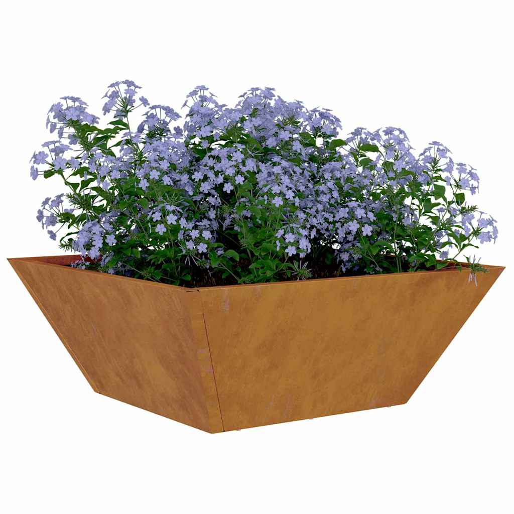 Garden Bowl Planter Rusty 40 x 40 x 15 cm Weathering steel