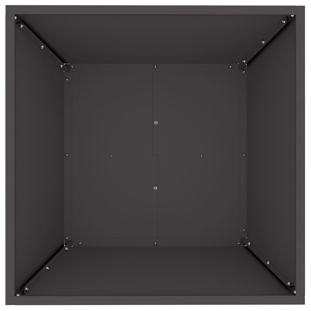 Garden Bowl Planter Black 50 x 50 x 15 cm Steel