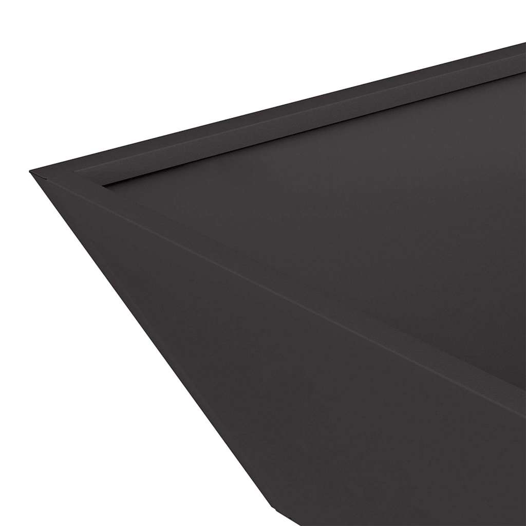 Garden Bowl Planter 5 pcs Black 50 x 50 x 15 cm Steel