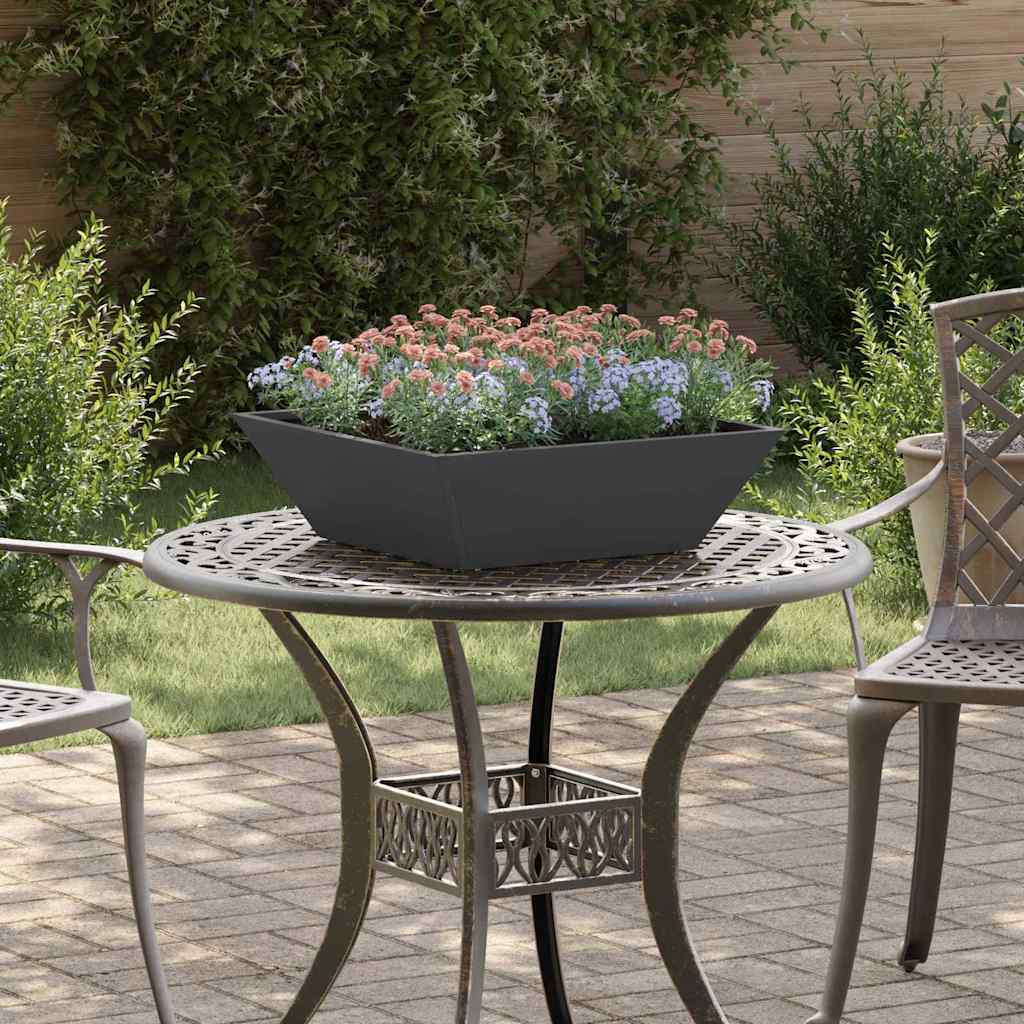 Garden Bowl Planter 5 pcs Black 50 x 50 x 15 cm Steel