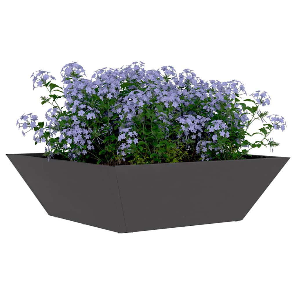 Garden Bowl Planter 5 pcs Black 50 x 50 x 15 cm Steel