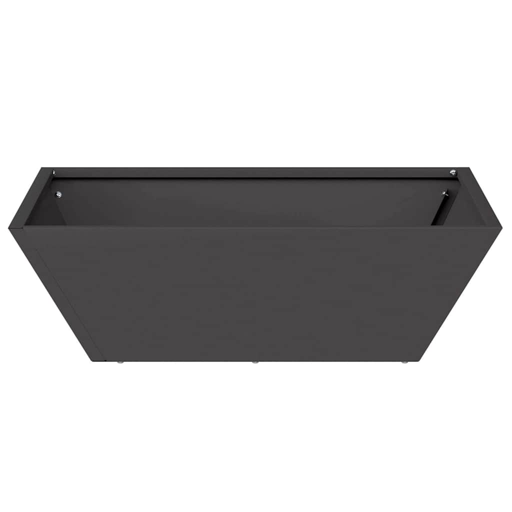 Garden Bowl Planter 5 pcs Black 50 x 50 x 15 cm Steel