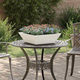 Garden Bowl Planter White 50 x 50 x 15 cm Steel