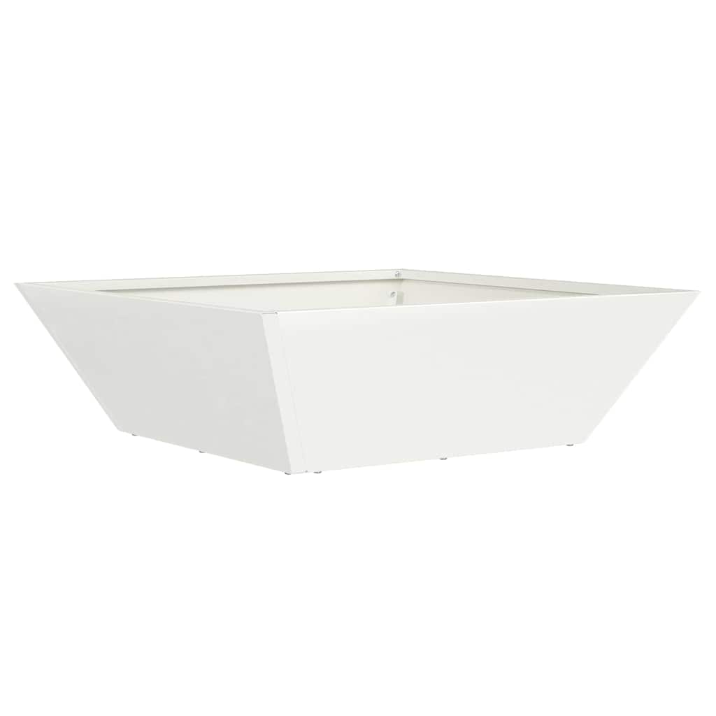Garden Bowl Planter White 50 x 50 x 15 cm Steel