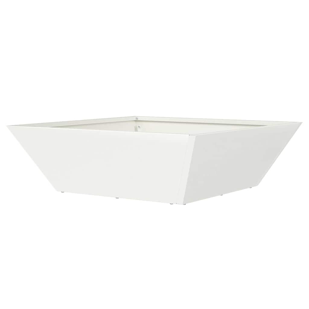 Garden Bowl Planter White 50 x 50 x 15 cm Steel
