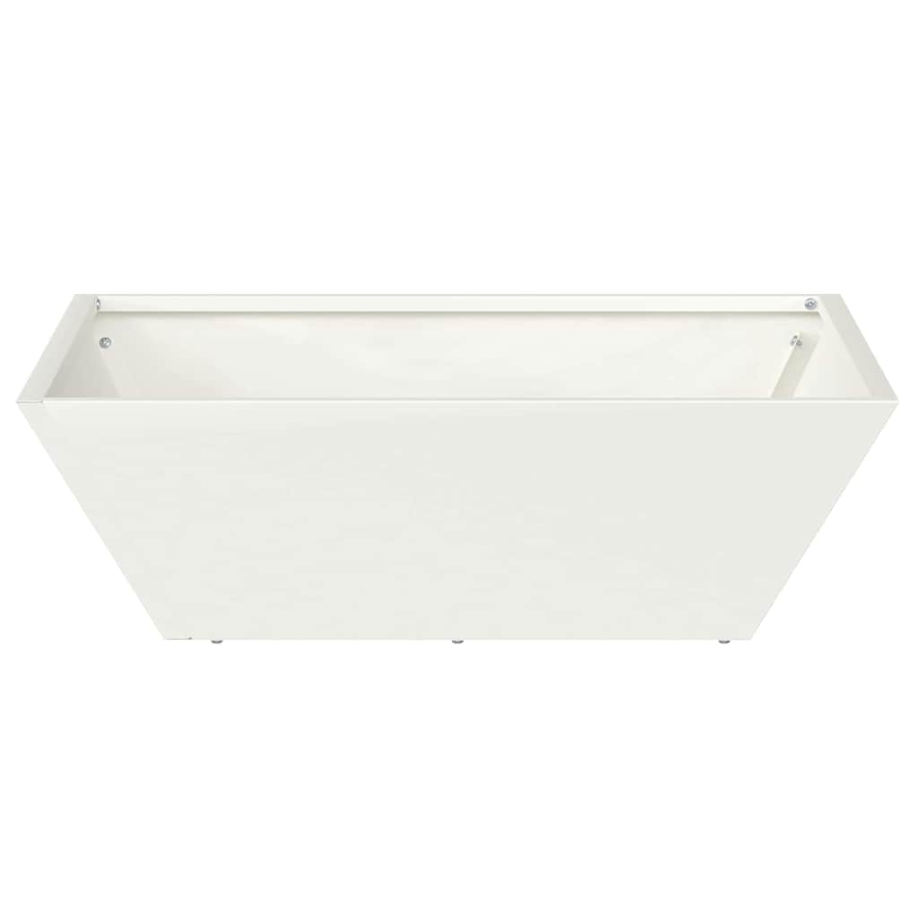 Garden Bowl Planter White 50 x 50 x 15 cm Steel