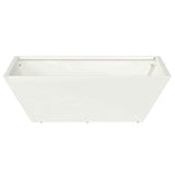 Garden Bowl Planter White 50 x 50 x 15 cm Steel