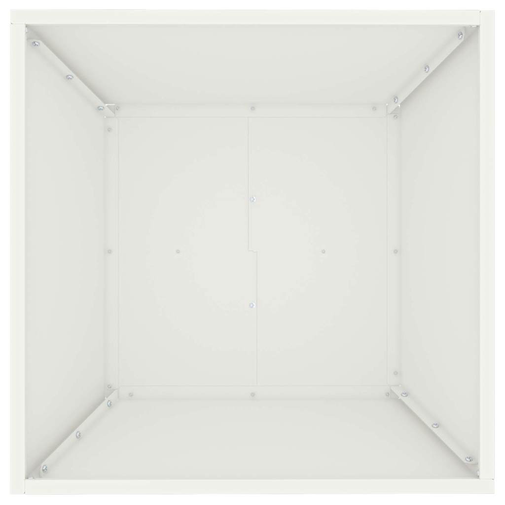 Garden Bowl Planter White 50 x 50 x 15 cm Steel