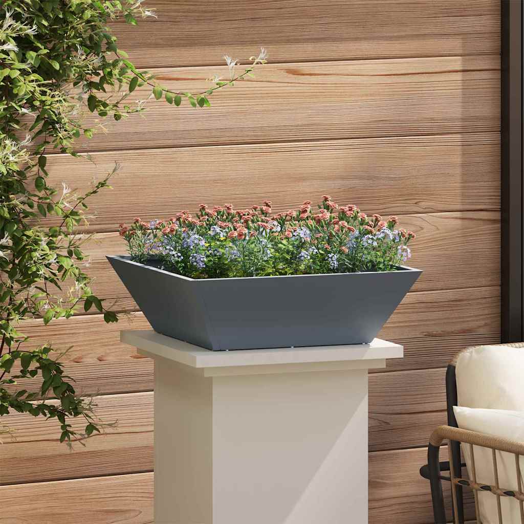 Garden Bowl Planter 5 pcs Anthracite 50 x 50 x 15 cm Steel