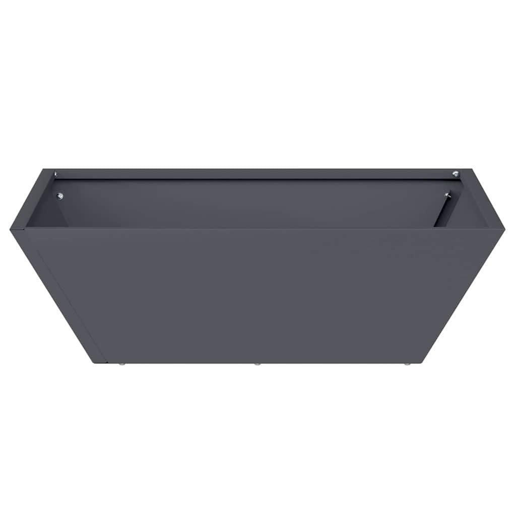 Garden Bowl Planter 5 pcs Anthracite 50 x 50 x 15 cm Steel