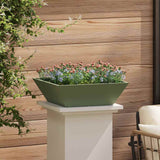 Garden Bowl Planter Olive green 50 x 50 x 15 cm Steel