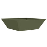 Garden Bowl Planter Olive green 50 x 50 x 15 cm Steel