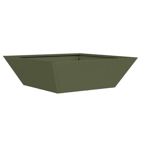 Garden Bowl Planter Olive green 50 x 50 x 15 cm Steel