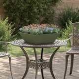 Garden Bowl Planter 5 pcs Olive green 50 x 50 x 15 cm Steel