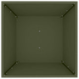 Garden Bowl Planter 5 pcs Olive green 50 x 50 x 15 cm Steel