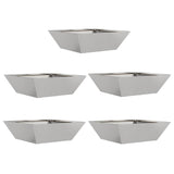 Garden Bowl Planter 5 pcs Silver 50 x 50 x 15 cm