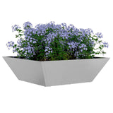 Garden Bowl Planter 5 pcs Silver 50 x 50 x 15 cm