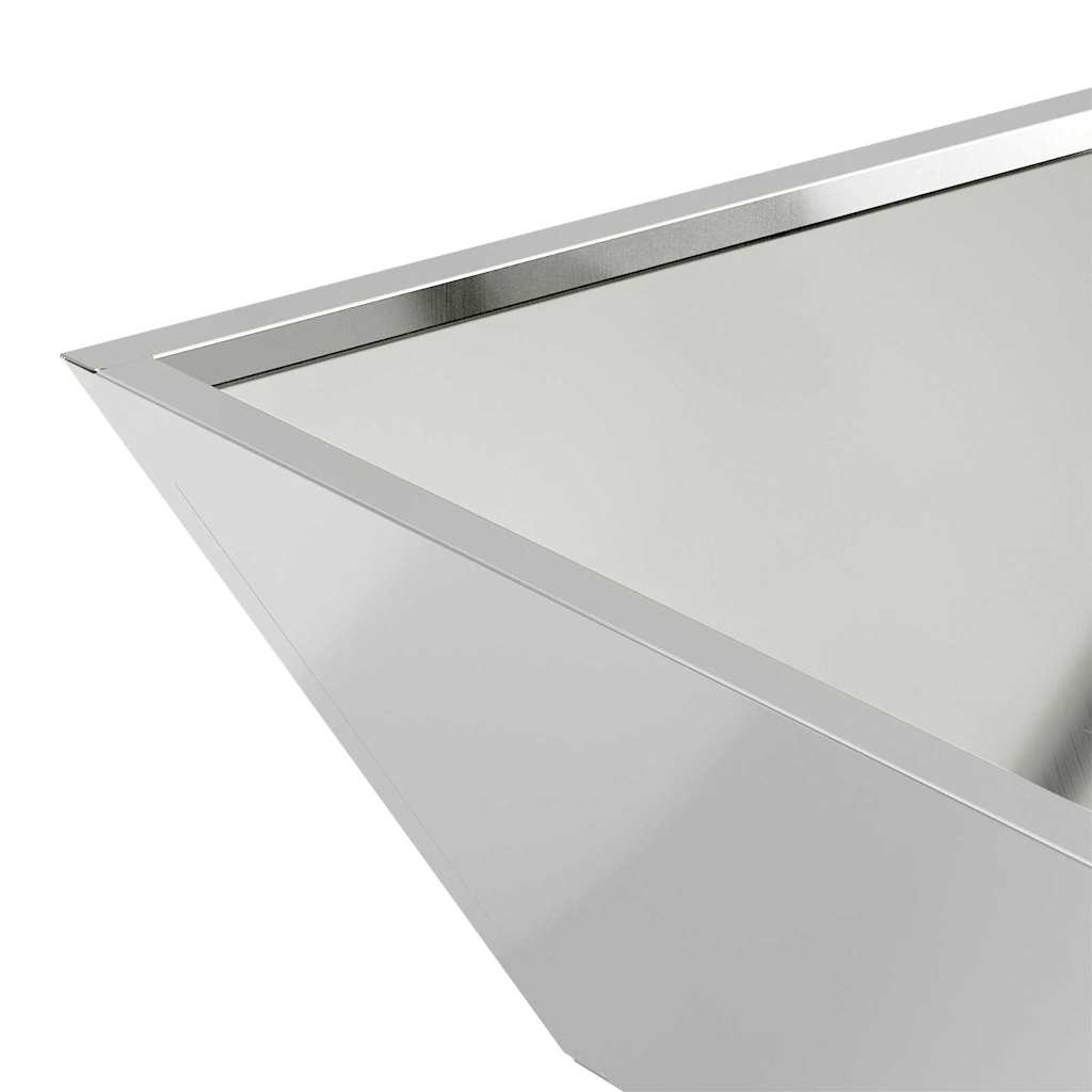 Garden Bowl Planter 5 pcs Silver 50 x 50 x 15 cm