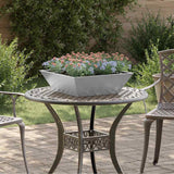 Garden Bowl Planter 5 pcs Silver 50 x 50 x 15 cm