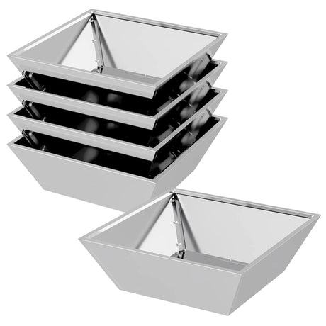 Garden Bowl Planter 5 pcs Silver 50 x 50 x 15 cm
