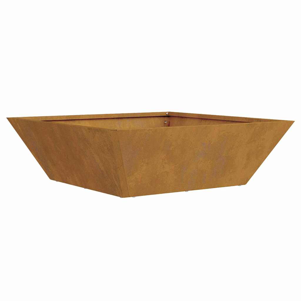 Garden Bowl Planter Rusty 50 x 50 x 15 cm Weathering steel
