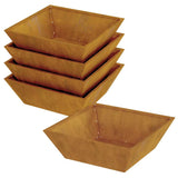 Garden Bowl Planter 5 pcs Rusty 50 x 50 x 15 cm