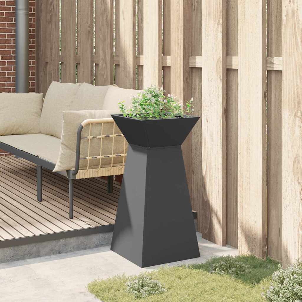 Pillar Planter Black 35 x 35 x 73 cm Steel