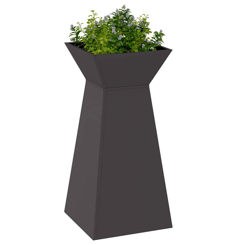 Pillar Planter Black 35 x 35 x 73 cm Steel
