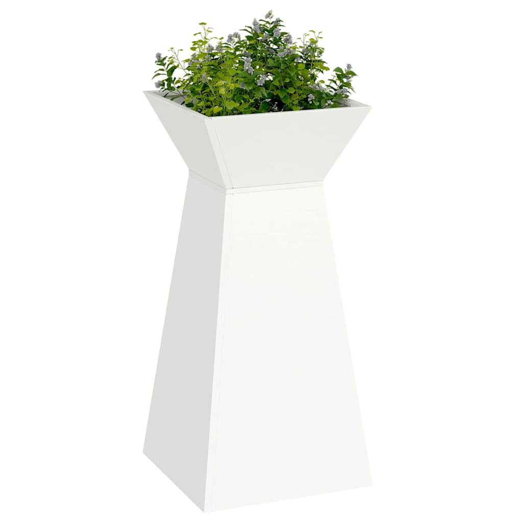 Pillar Planter White 35 x 35 x 73 cm Steel