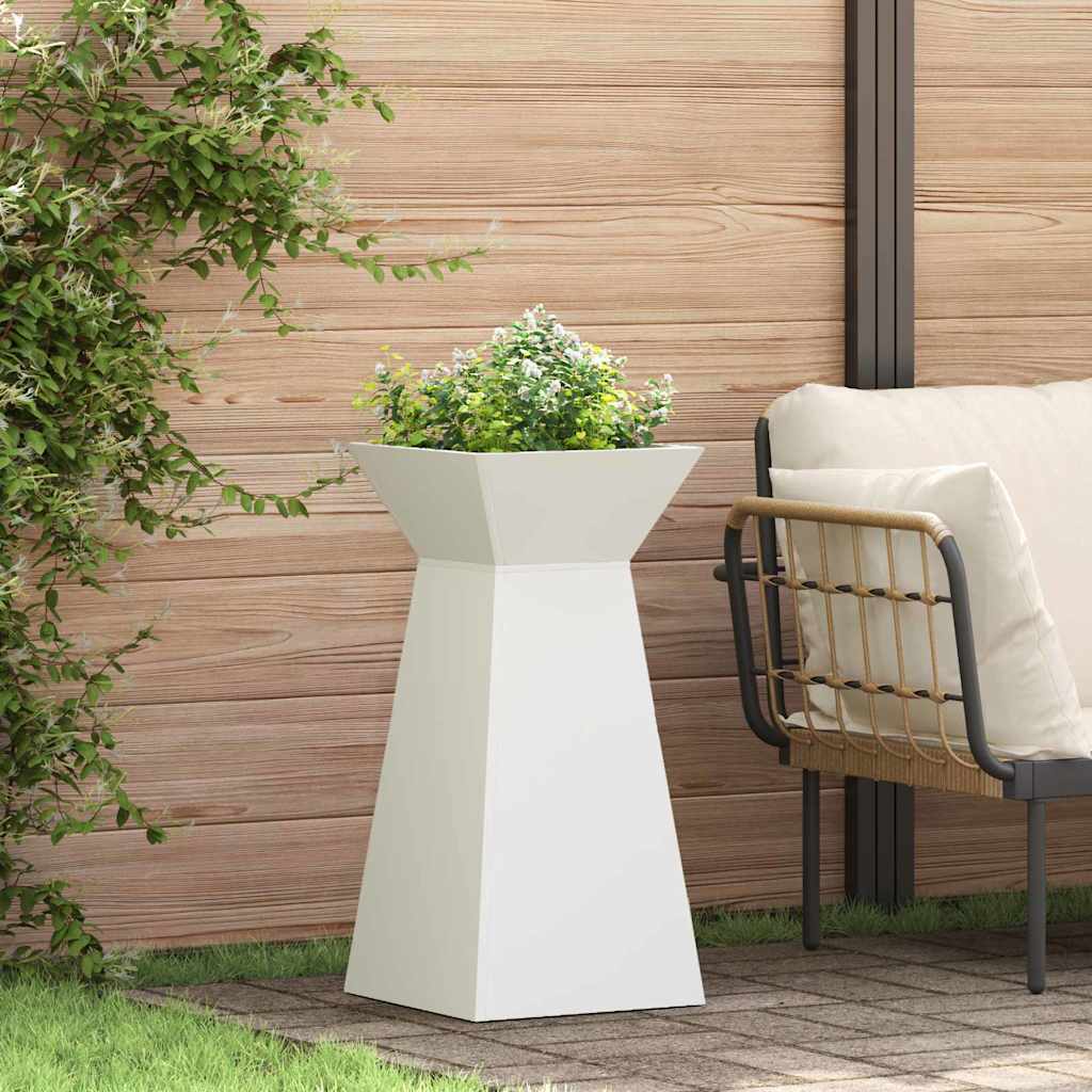 Pillar Planter 2 pcs White 35 x 35 x 73 cm Steel