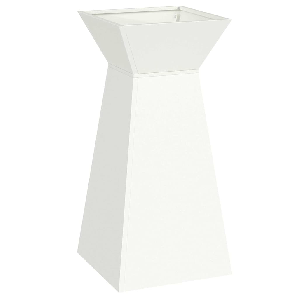 Pillar Planter 2 pcs White 35 x 35 x 73 cm Steel