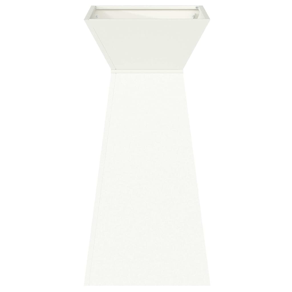 Pillar Planter 2 pcs White 35 x 35 x 73 cm Steel