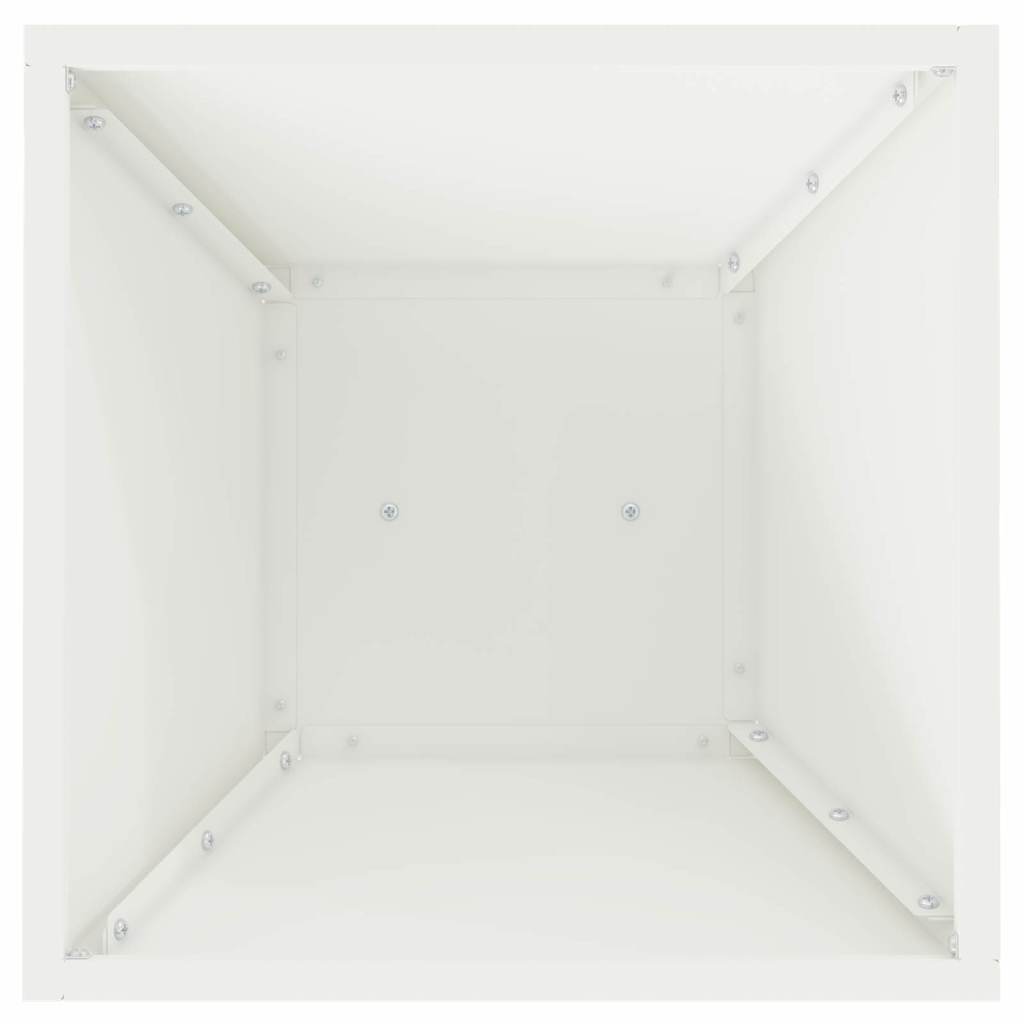Pillar Planter 2 pcs White 35 x 35 x 73 cm Steel
