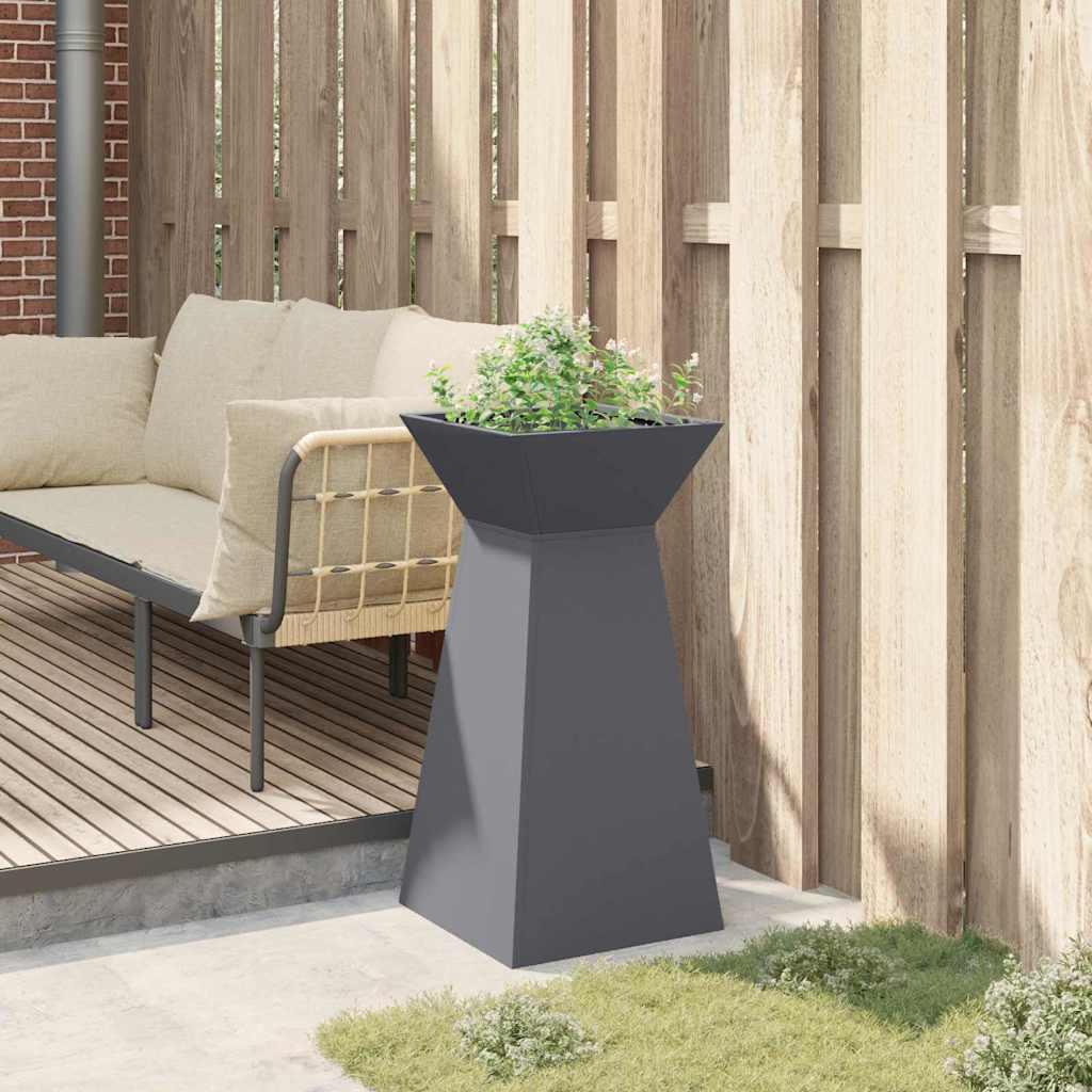 Pillar Planter Anthracite 35 x 35 x 73 cm Steel
